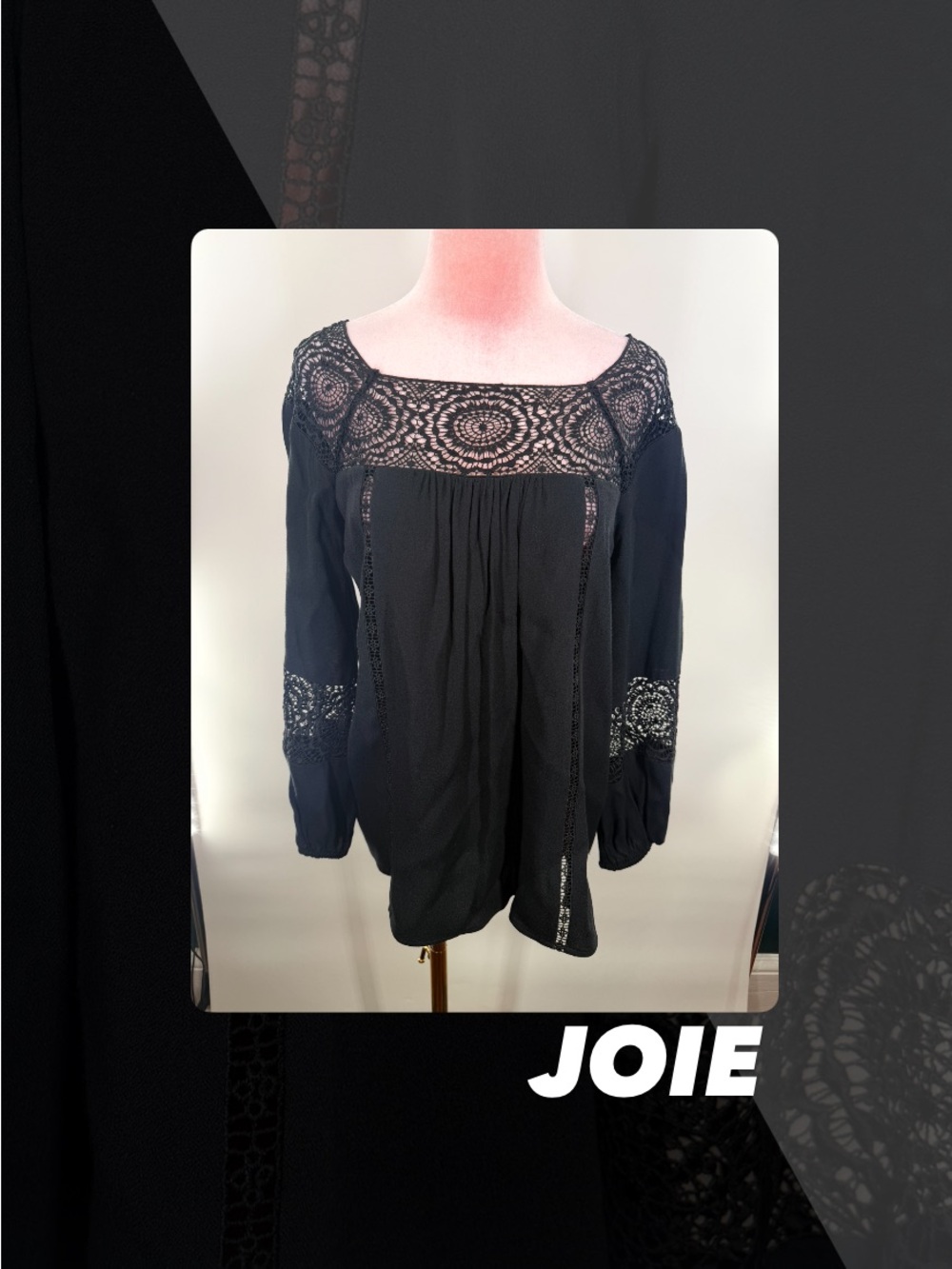 EUC Joie Bellange Crochet Lace Blouse